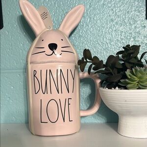 Rae Dunn Pink Bunny Love Coffee Mug